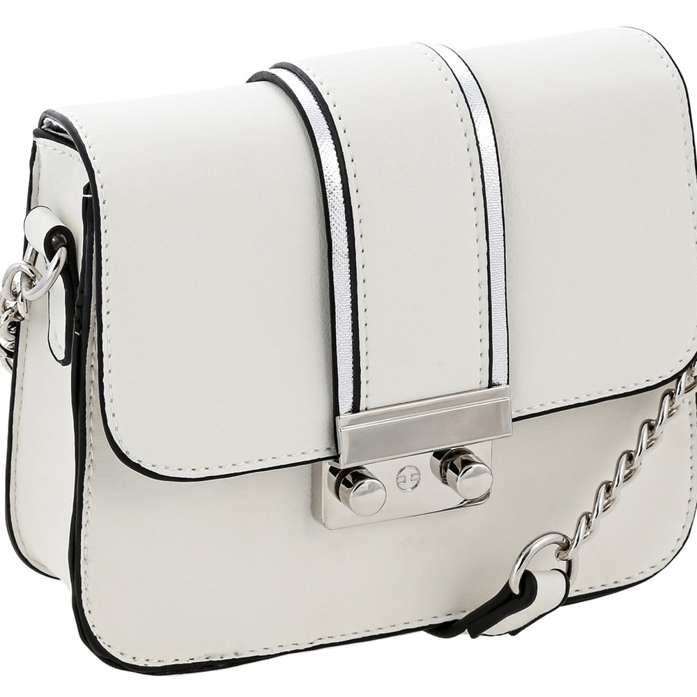 NWOT White and Silver Shoulder Bag